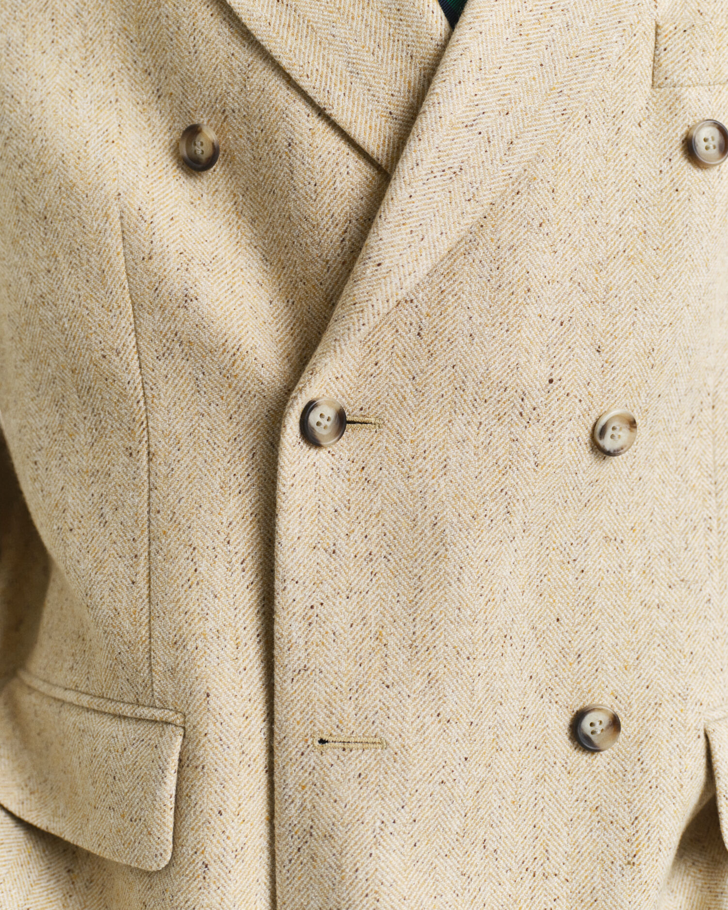 Casaco de fato em malha Nepps com padrão espinha de peixe relaxed fit