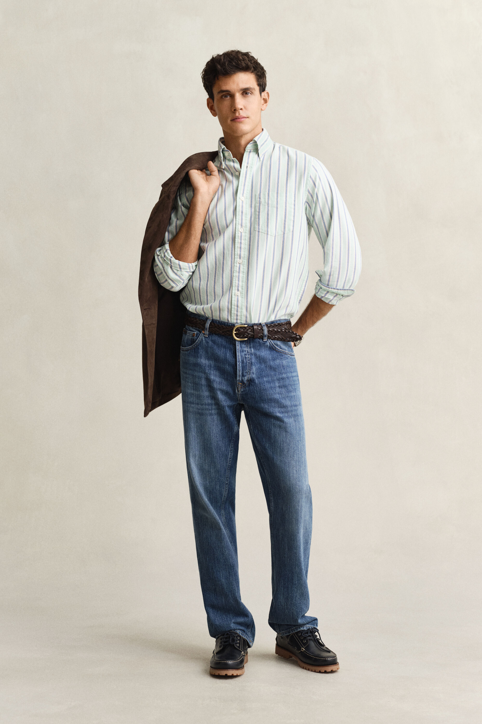 Camisa Oxford Archive às riscas