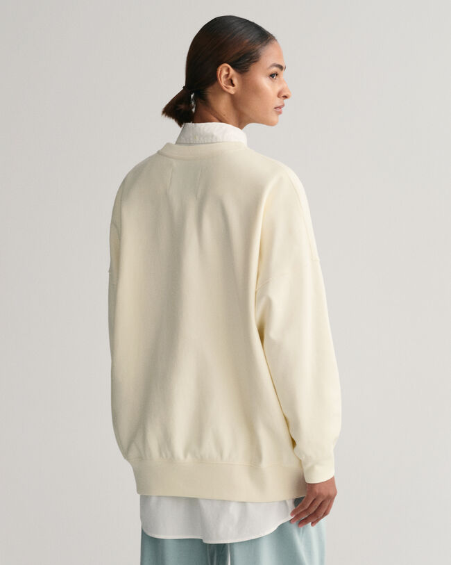 Sweatshirt com decote redondo G oversized