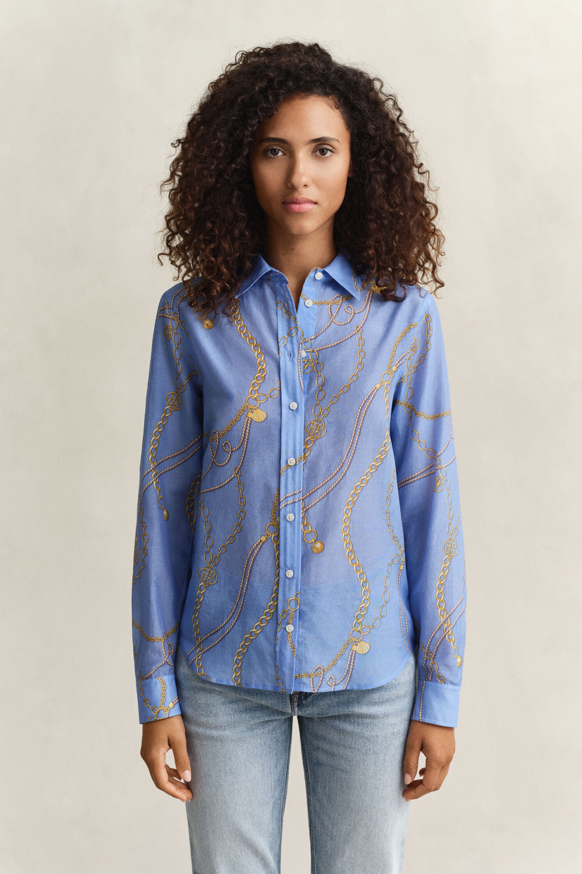 Camisa em seda e algodão