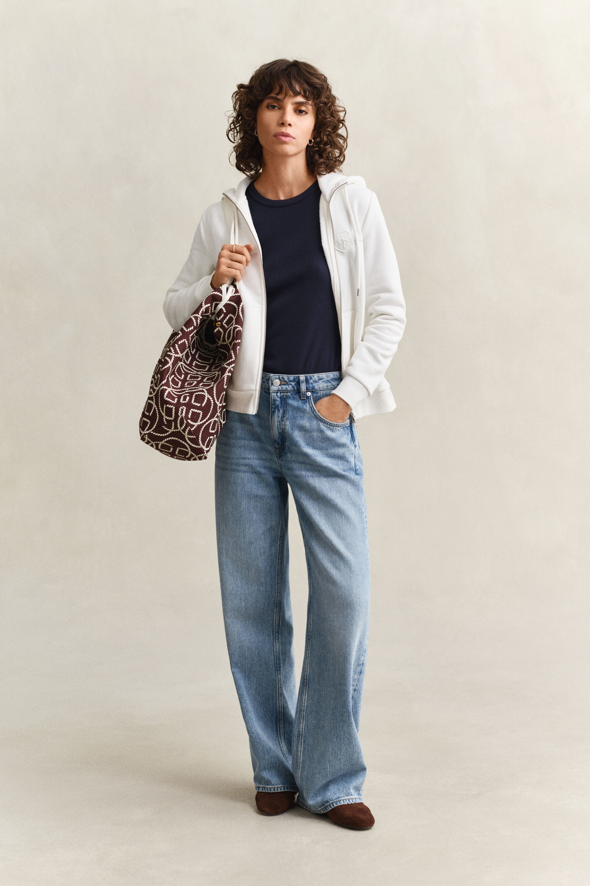 Sweatshirt com capuz e fecho Tonal Shield