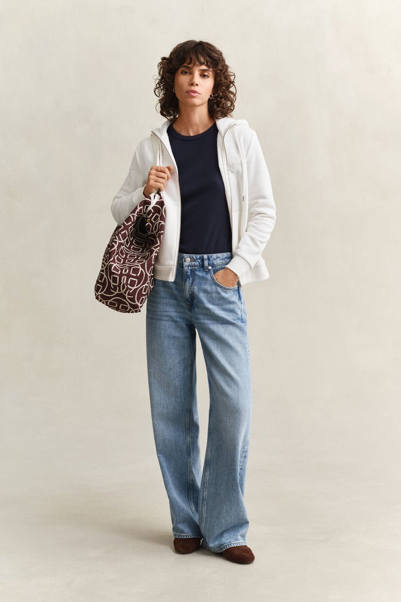 Sweatshirt com capuz e fecho Tonal Shield