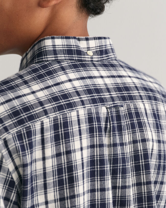 Camisa de flanela com padr&atilde;o de xadrez regular fit Teen Boys