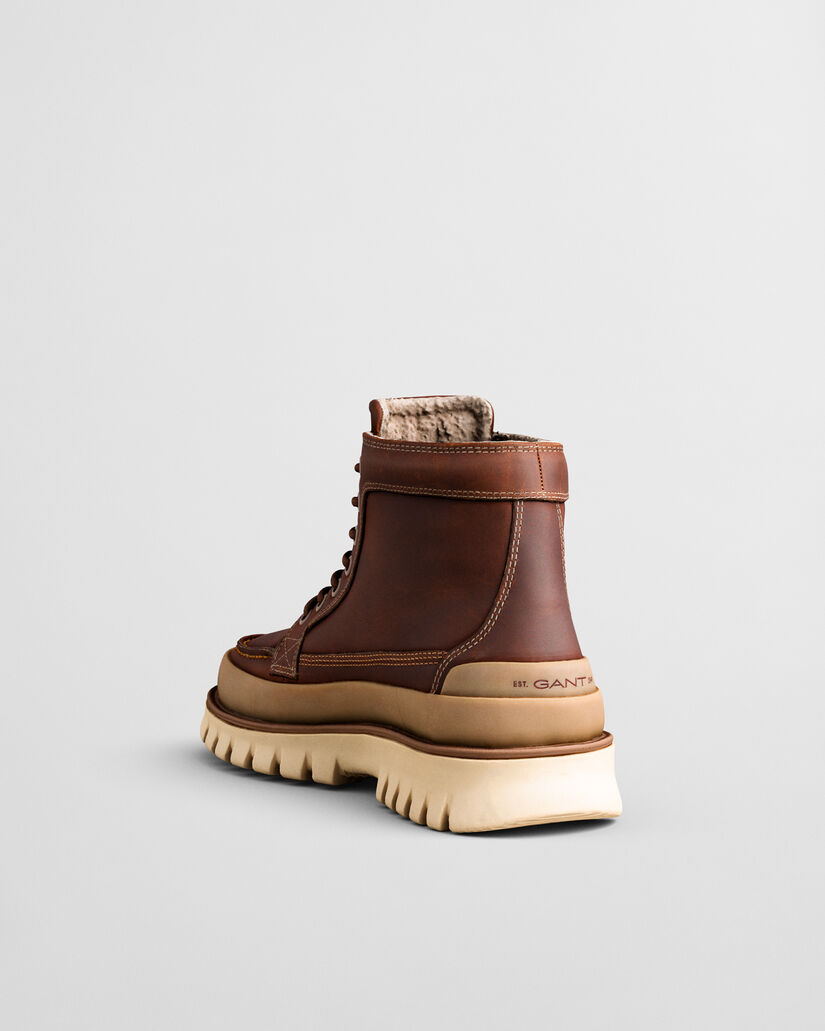 Botas de cano médio em pele Nebrada