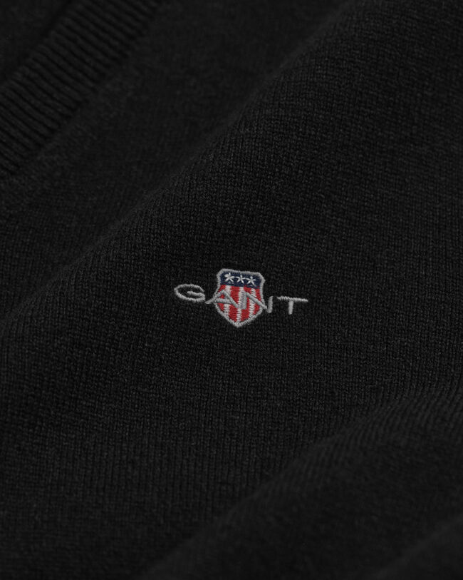 Pullover com decote em V em lã extrafina