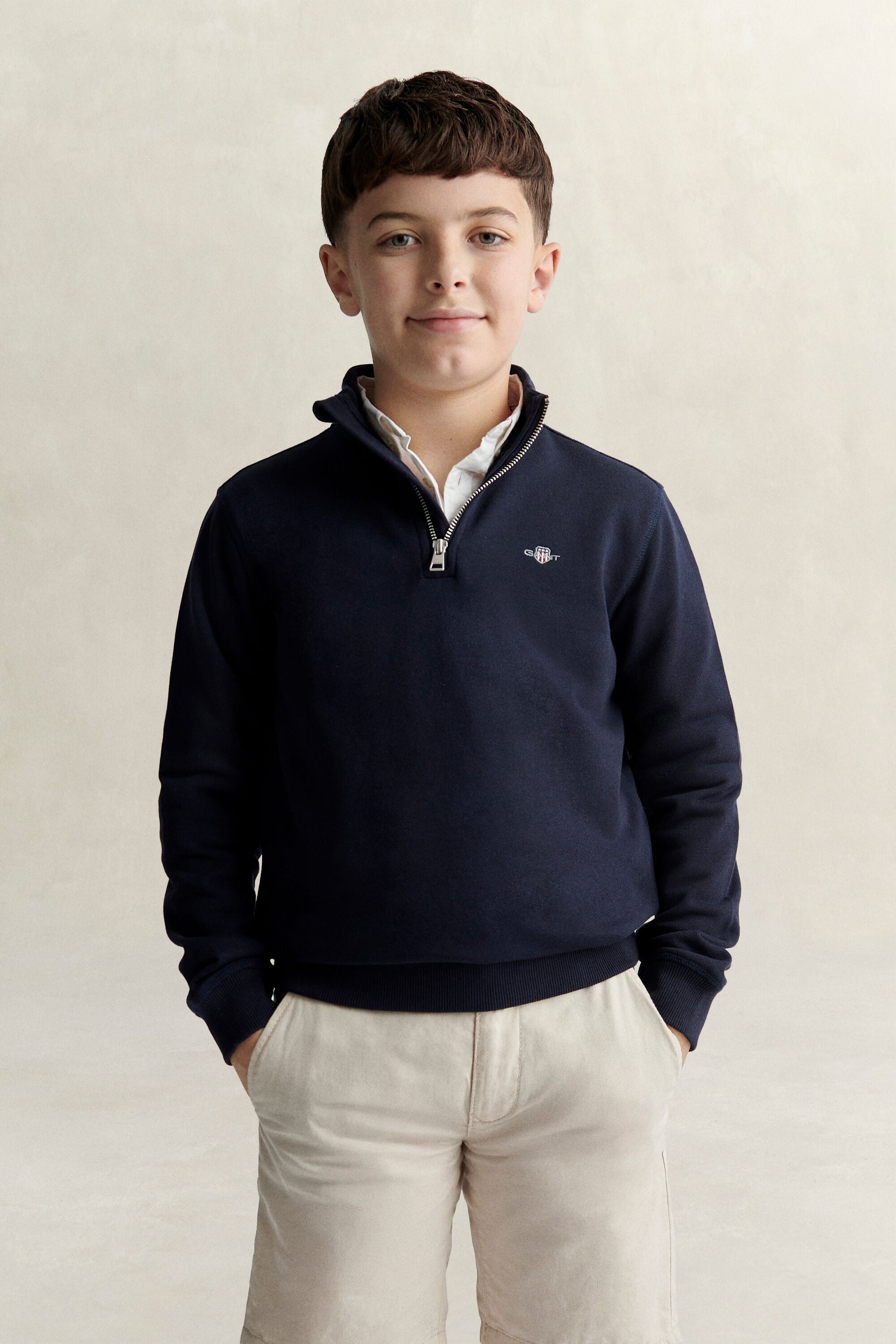 Sweatshirt com meio fecho de correr Shield Teen Boys