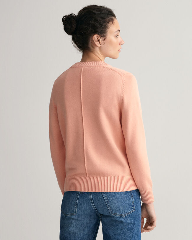 Pulover com decote redondo de algod&atilde;o Icon G