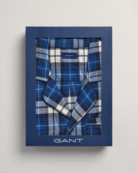 Caixa presente conjunto de pijama de flanela com camisa
