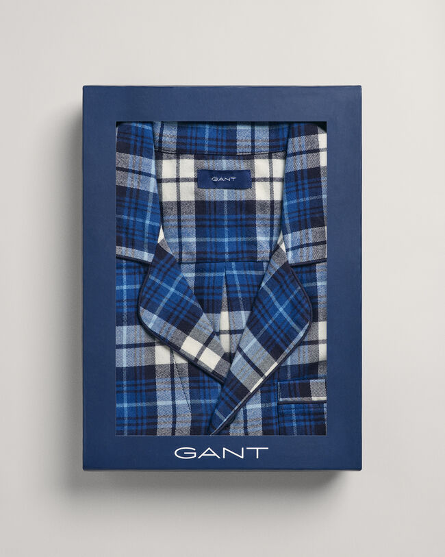 Caixa presente conjunto de pijama de flanela com camisa