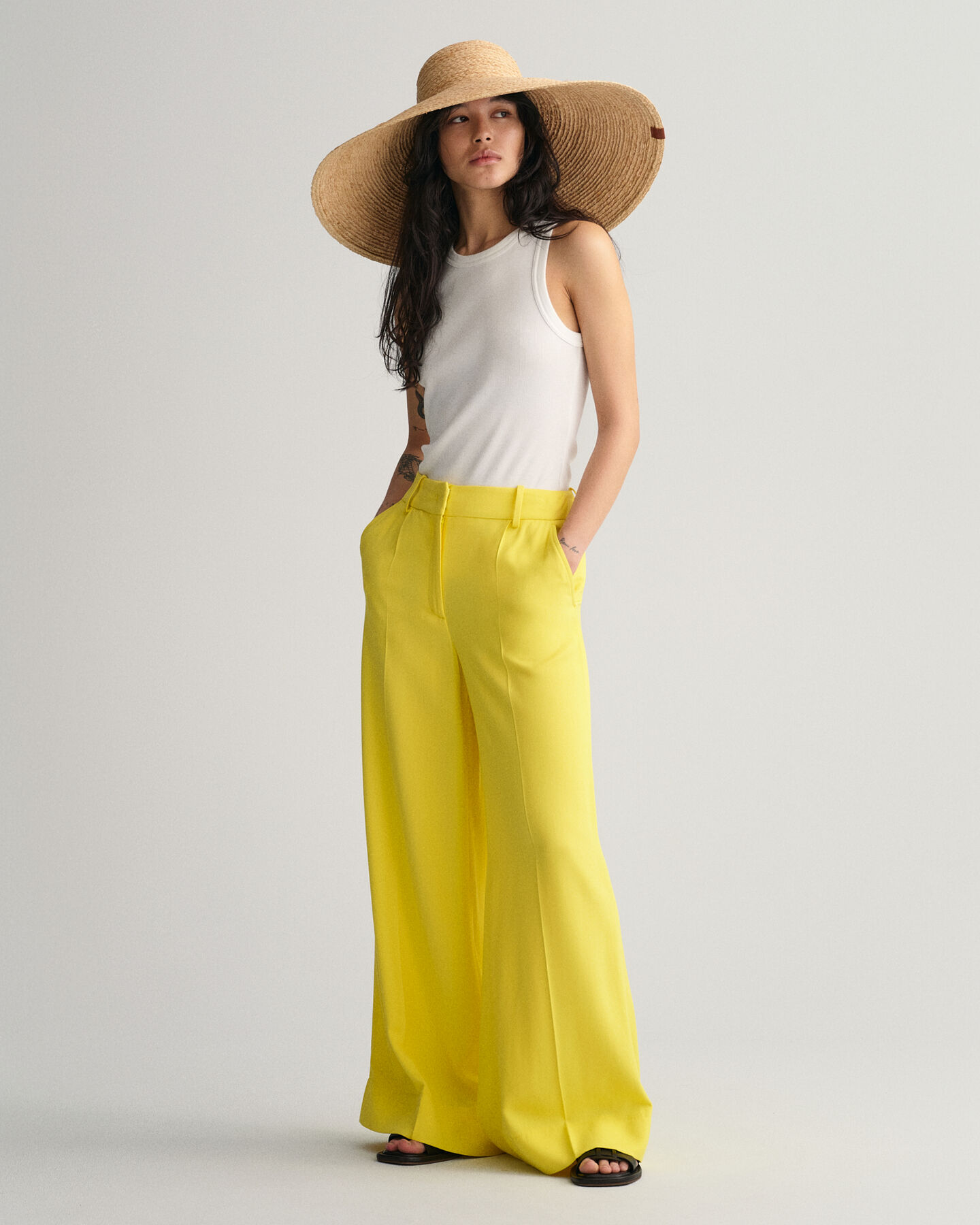 Calças Fluid com perna larga