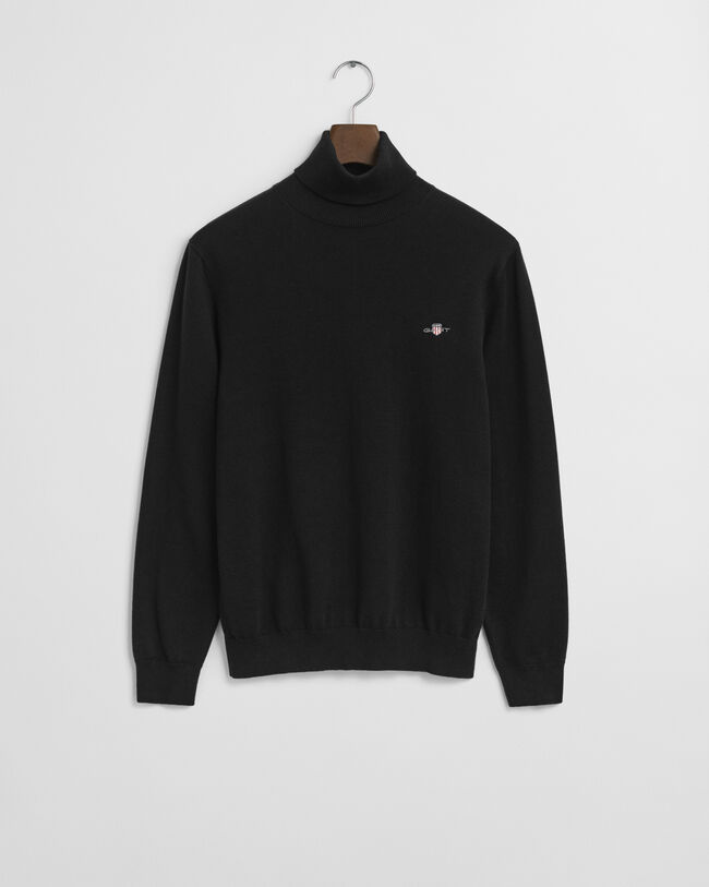 Sweatshirt clássico de gola alta em algodão