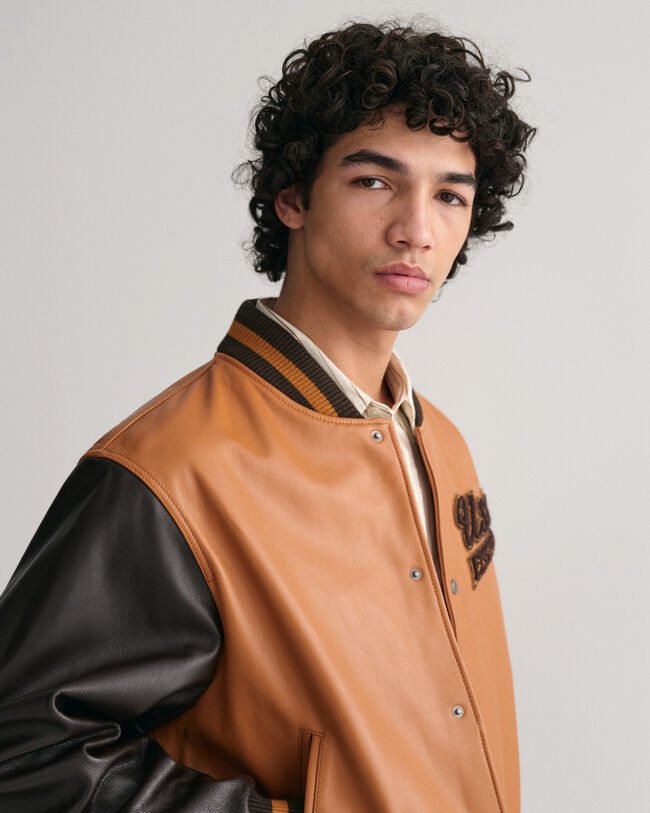 GANT Varsity Jacket em pele