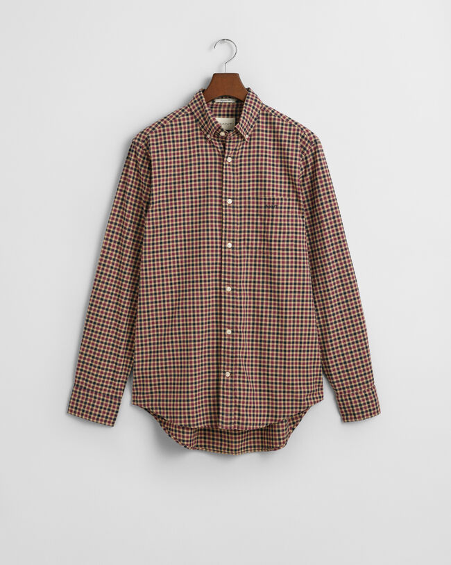 Camisa em sarja leve Gingham regular fit