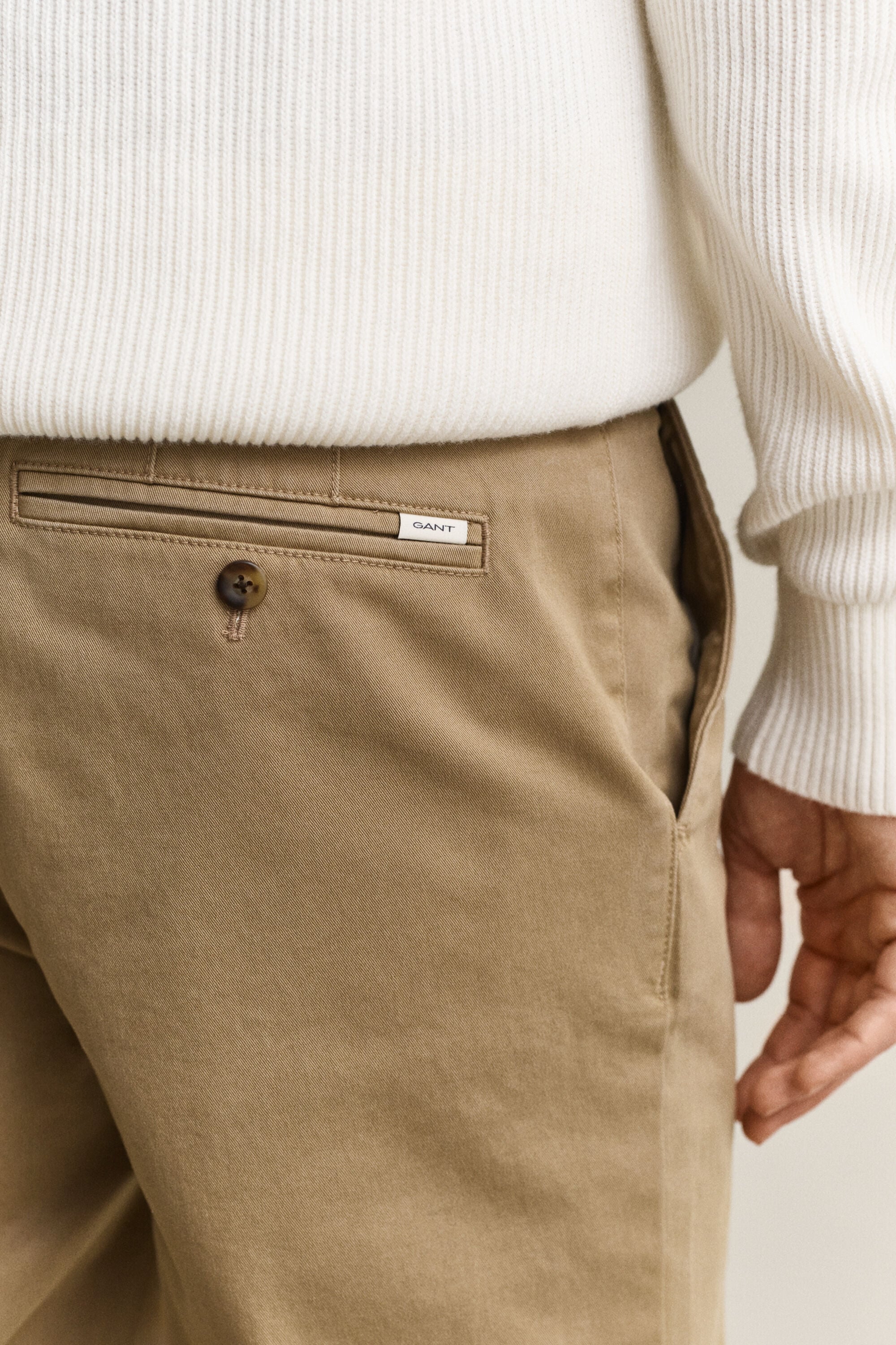 Calças chino confortáveis slim fit
