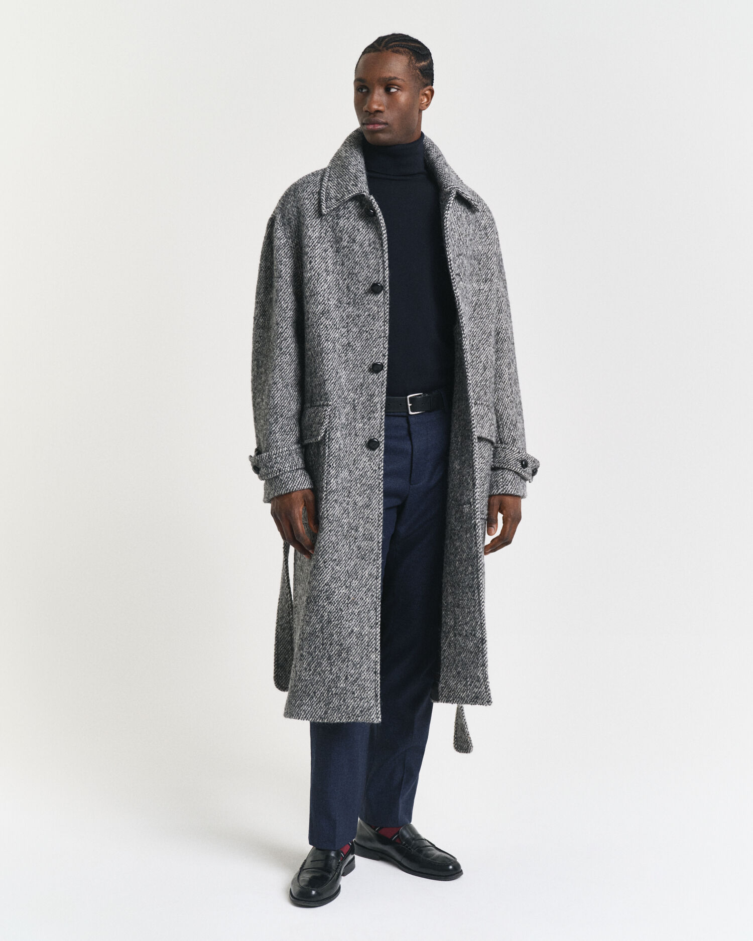 Sweatshirt clássico de gola alta em algodão