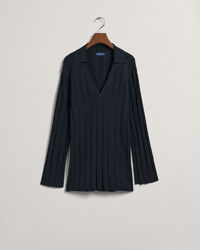 Pulover de malha com colarinho aberto