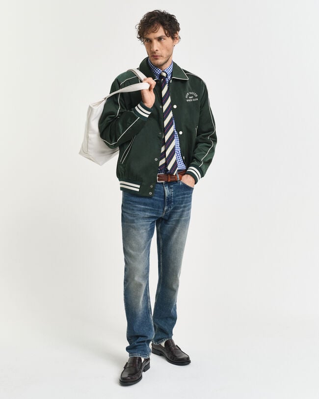 Camisa em popelina gingham Classic regular fit