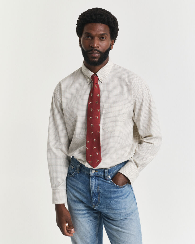 Camisa Oxford Luxury com padrão de xadrez oversized fit