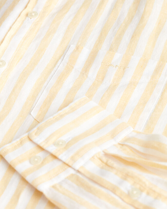 Camisa de linho às riscas relaxed fit