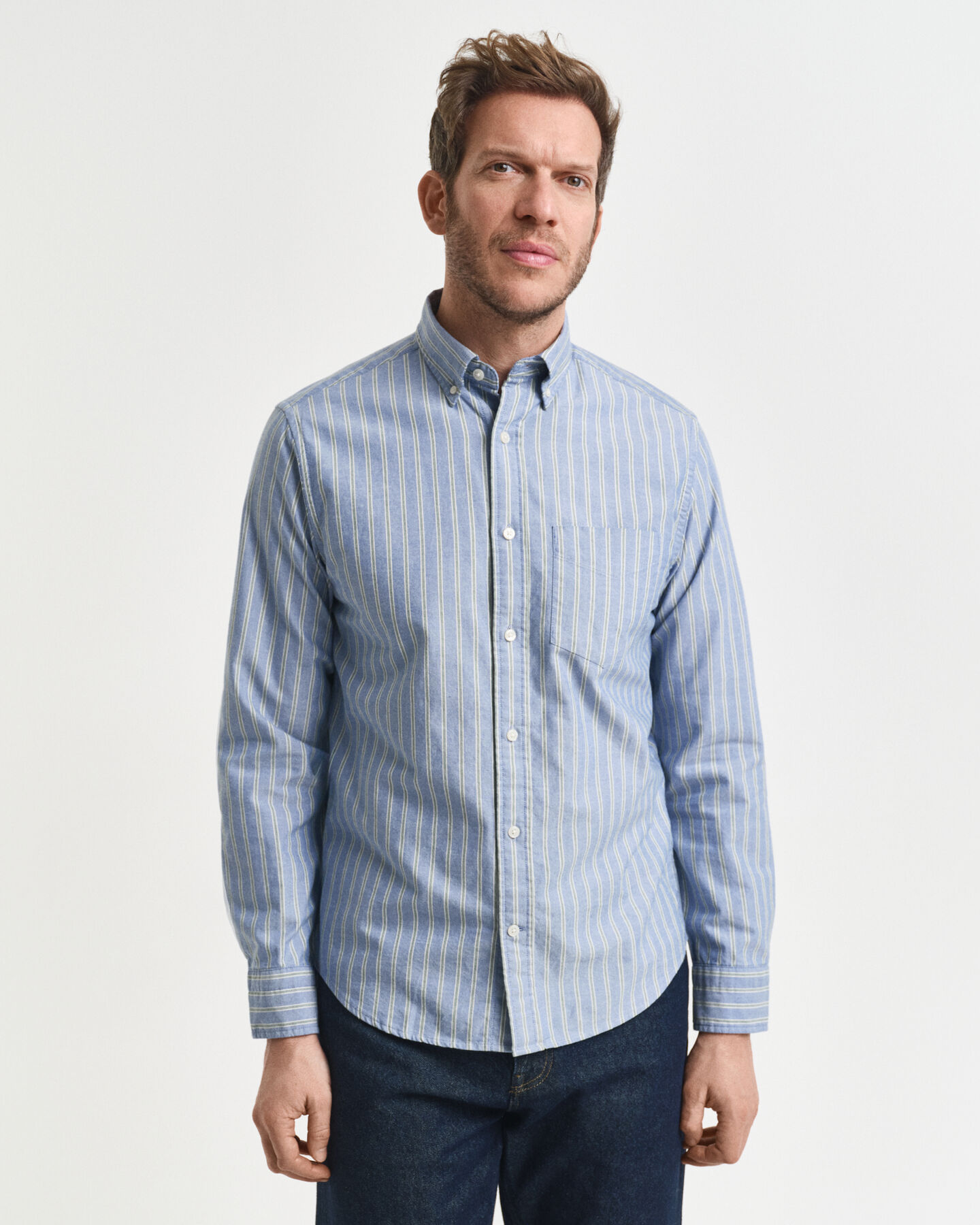 Camisa Oxford Archive às riscas regular fit
