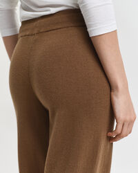 Calças em malha de lã extrafina