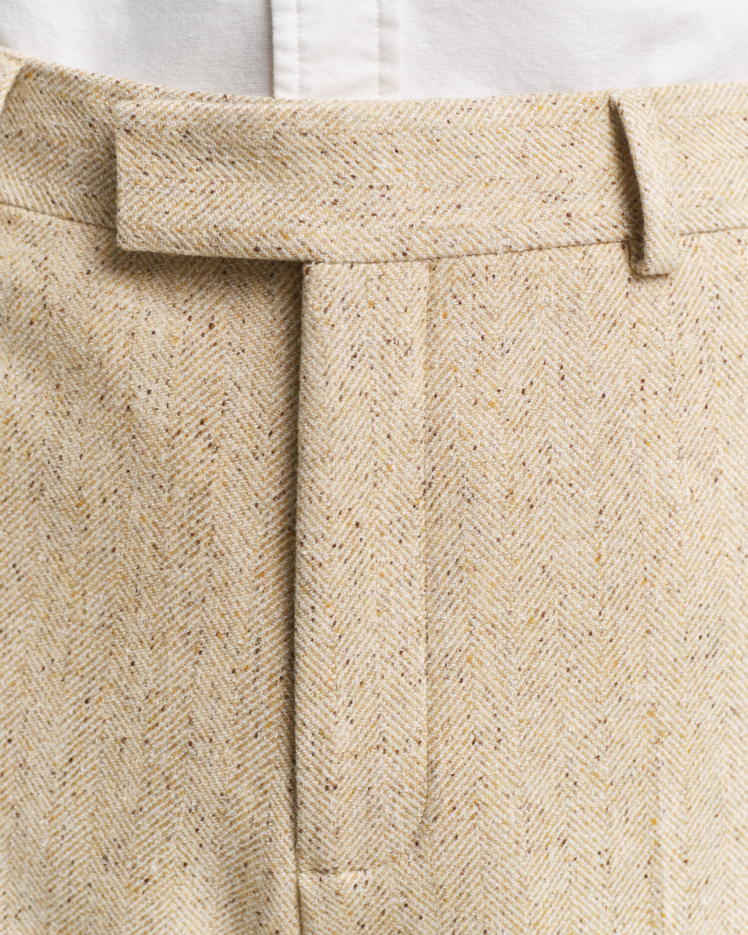 Calças de fato em malha Nepps com padrão espinha de peixe relaxed fit