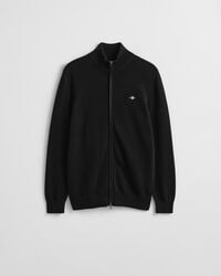 Casaco de malha com fecho de correr Casual Cotton