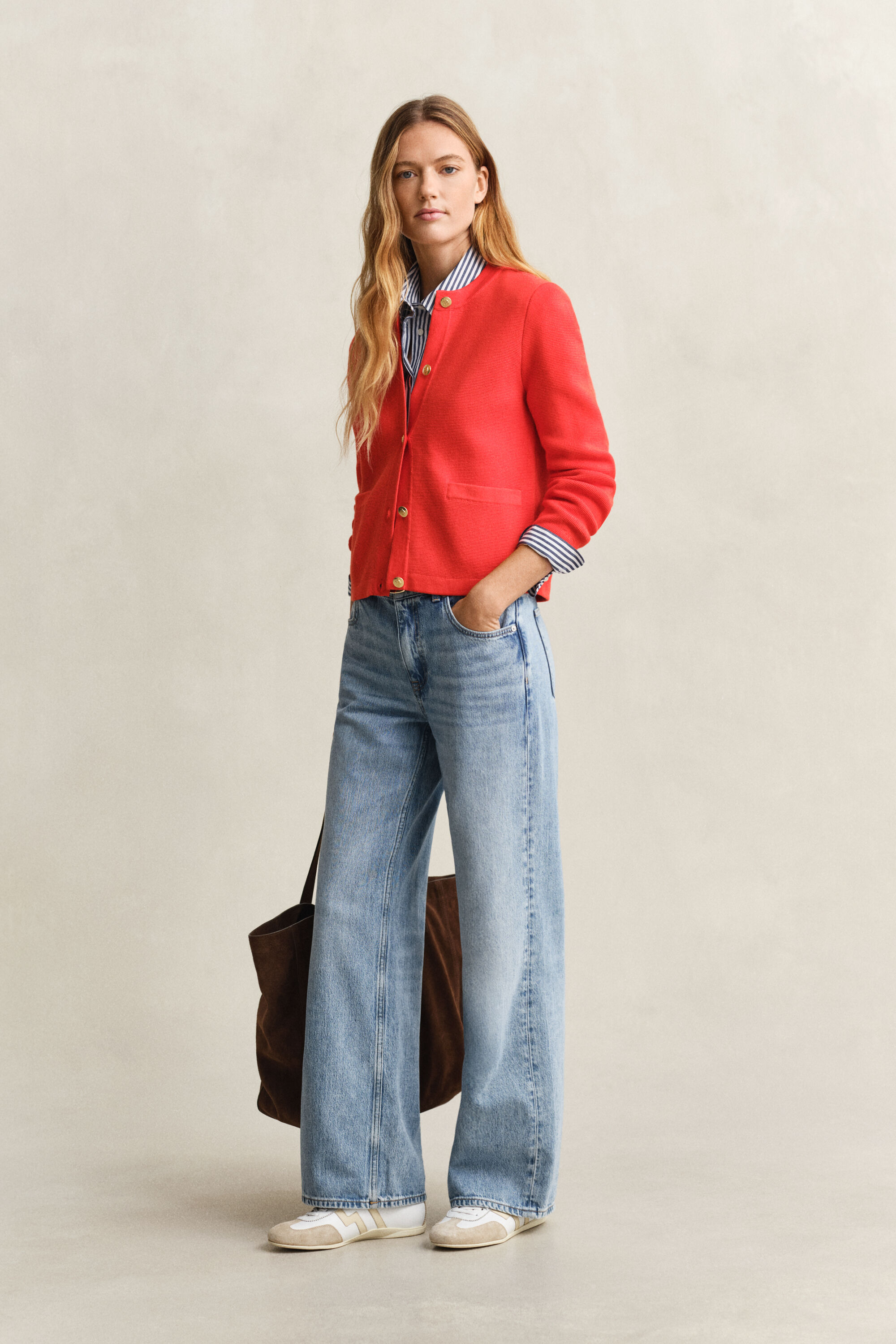 Casaco de malha em algodão