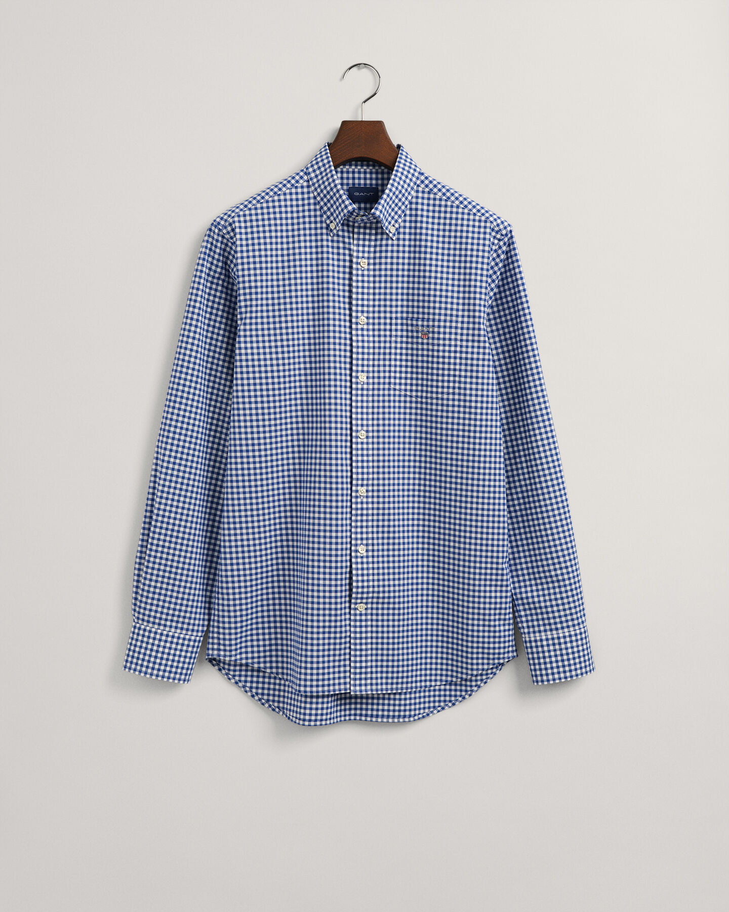 Camisa em popelina gingham regular fit