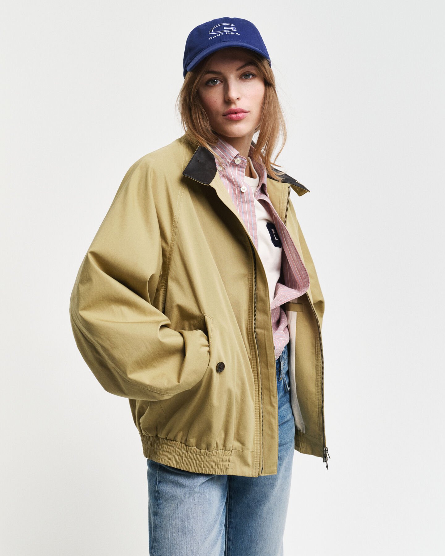 Casaco em algod&atilde;o Harrington