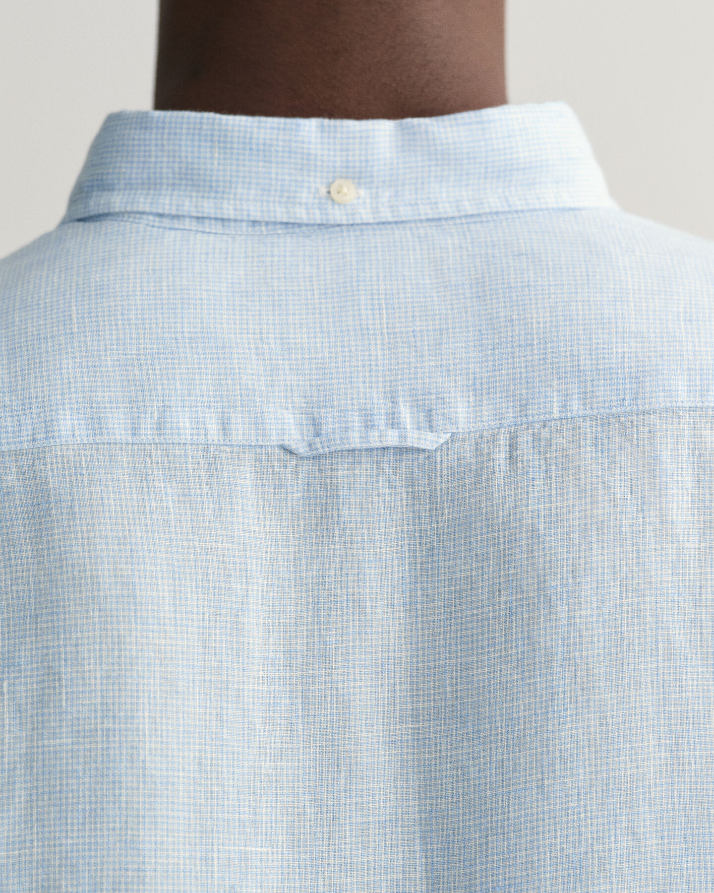 Camisa de linho Houndstooth slim fit