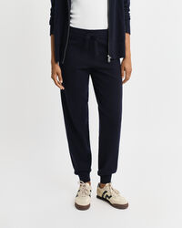 Calças em malha de lã extrafina