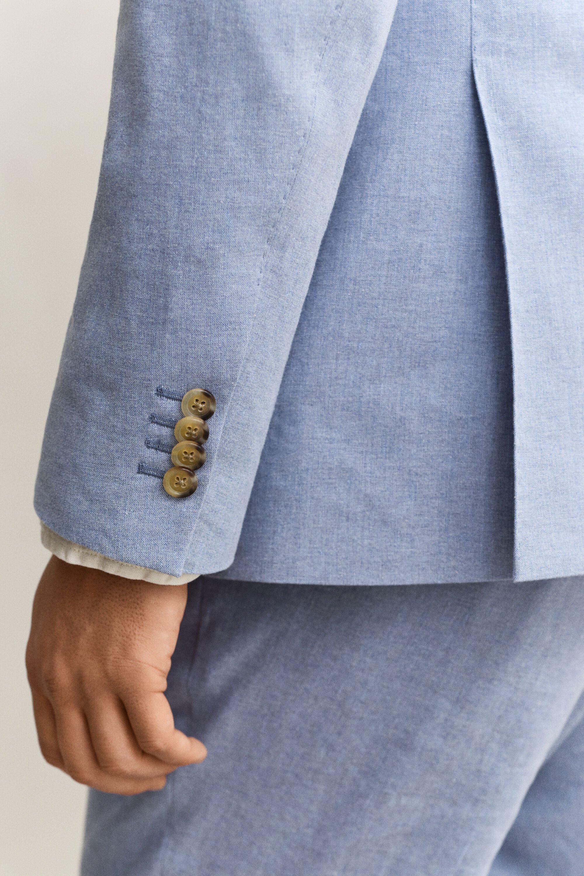 Casaco de fato em mistura de linho