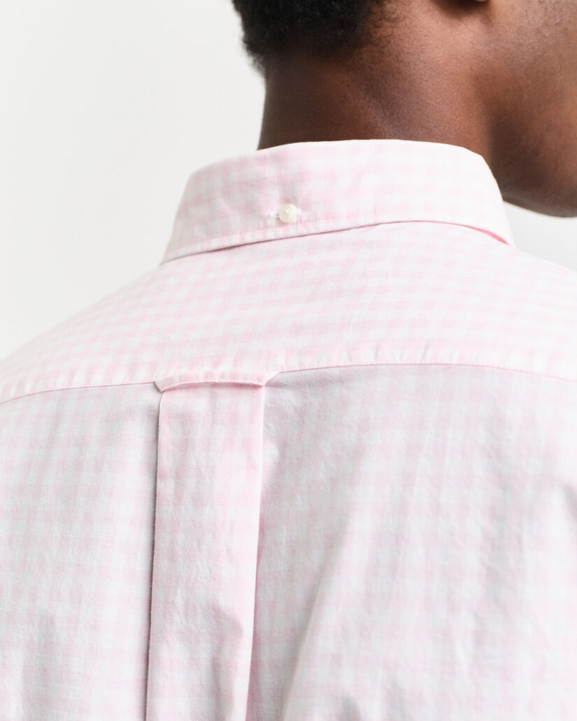 Camisa em popelina gingham Classic regular fit