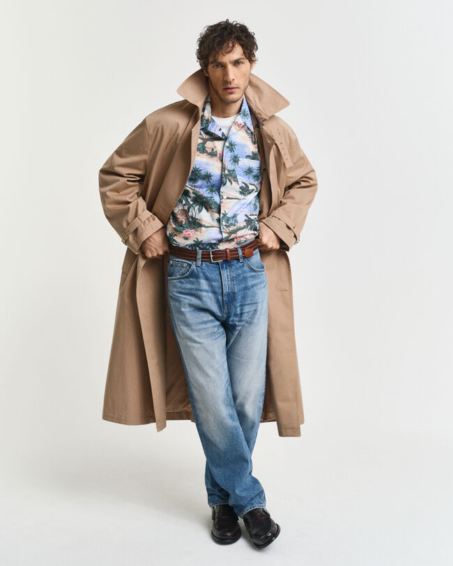 Camisa com estampado Resort Island relaxed fit