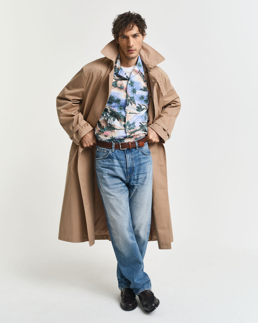 Camisa com estampado Resort Island relaxed fit