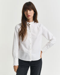 Blusa com folhos Oxford Classic