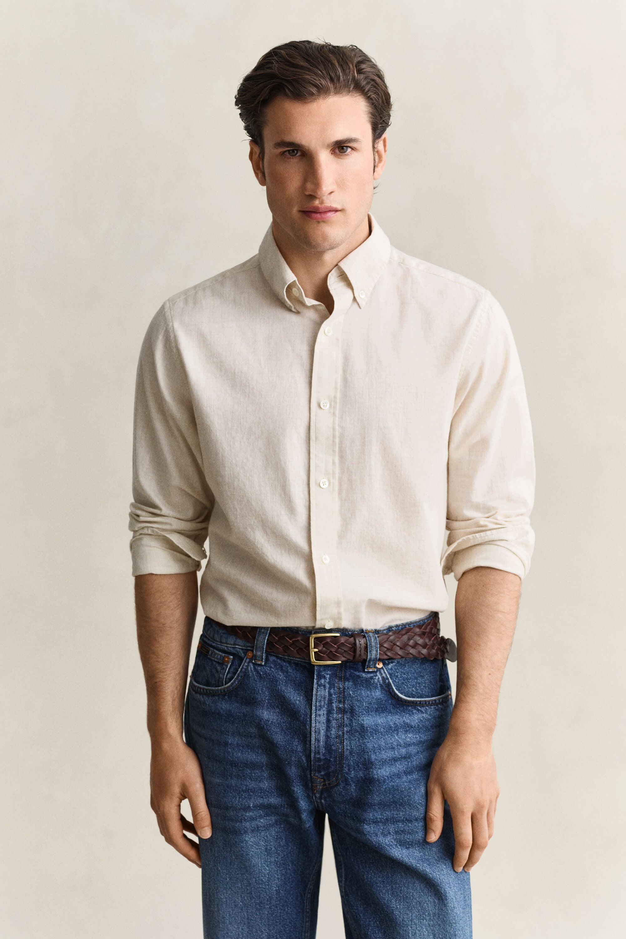 Camisa em algodão e caxemira