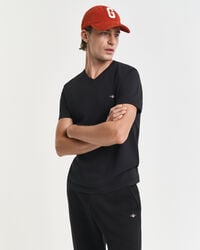 T-shirt com decote em V Shield slim fit