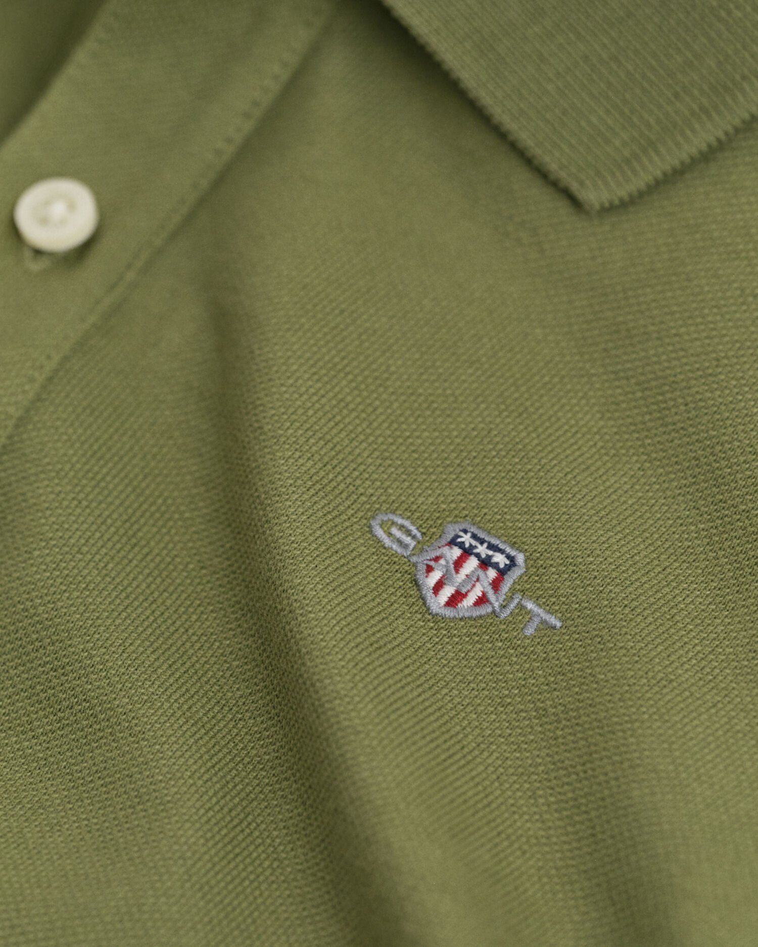 Polo de manga comprida em algodão piqué Shield Kids