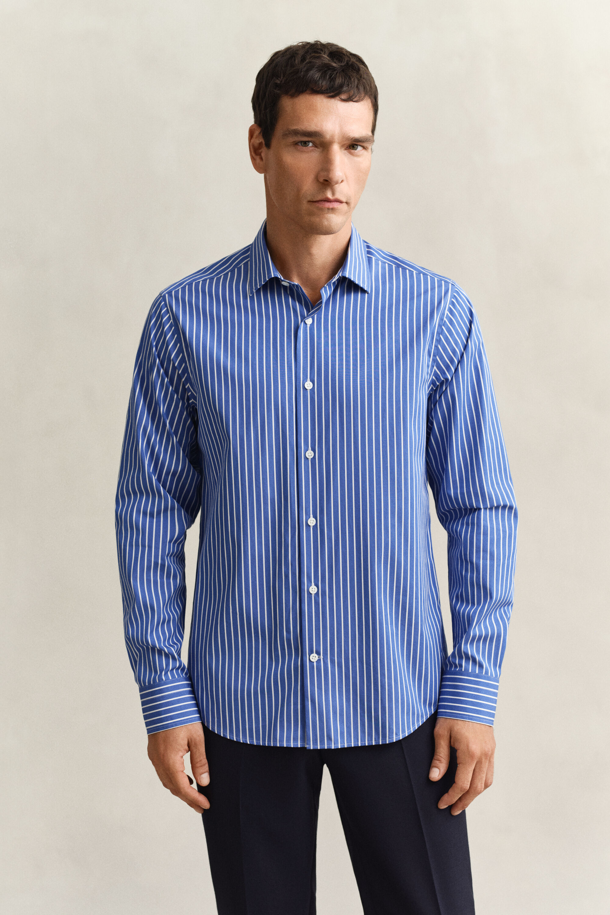 Vestido-camisa em popelina
