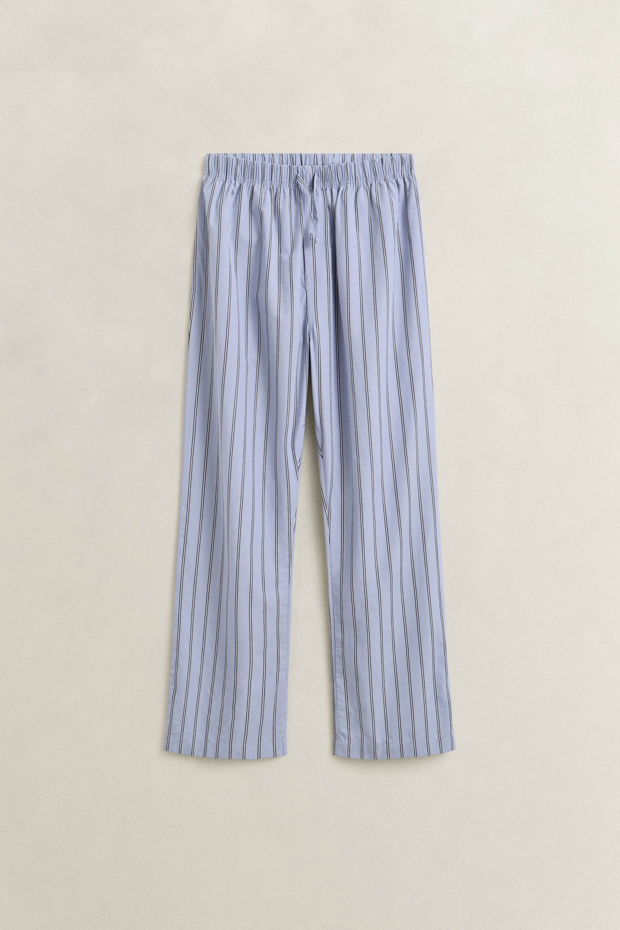 Calças de pijama em popelina às riscas
