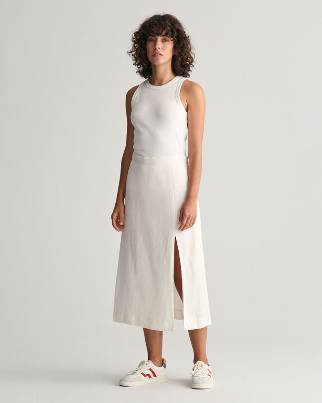 Saia média em mistura de linho