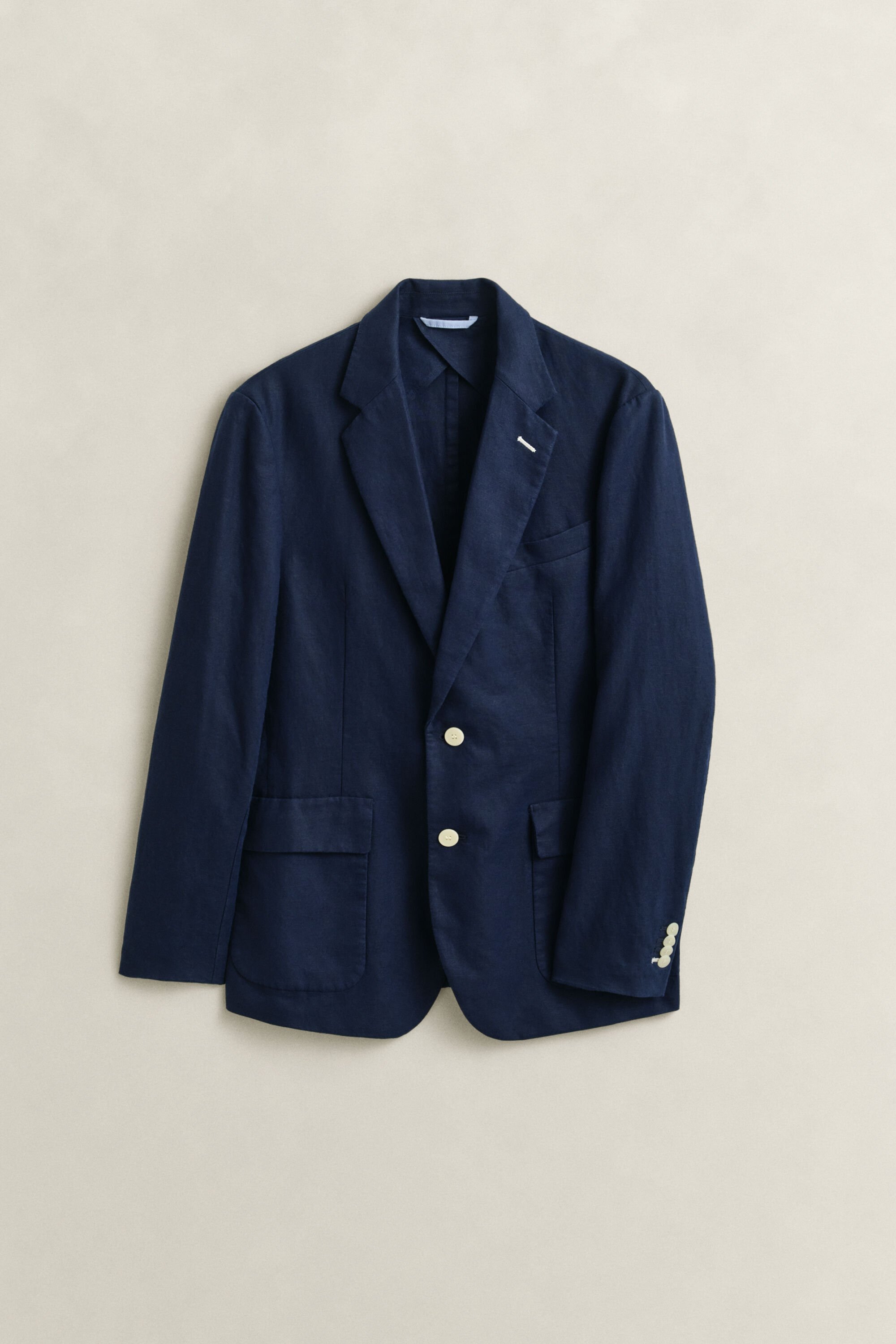 Casaco de fato em mistura de algodão Textured