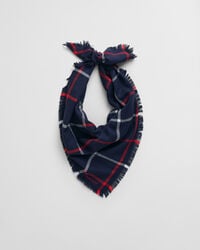 Cachecol em lã de merino com padrão de xadrez