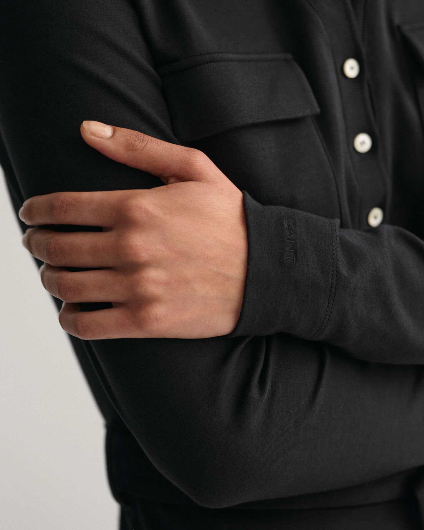 Vestido em jersey com colarinho de polo slim fit