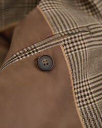 Blazer em mistura de l&atilde; com padr&atilde;o de xadrez regular fit