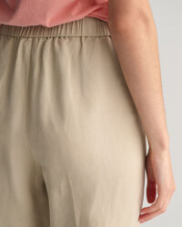 Calças pull-on em mistura de linho relaxed fit