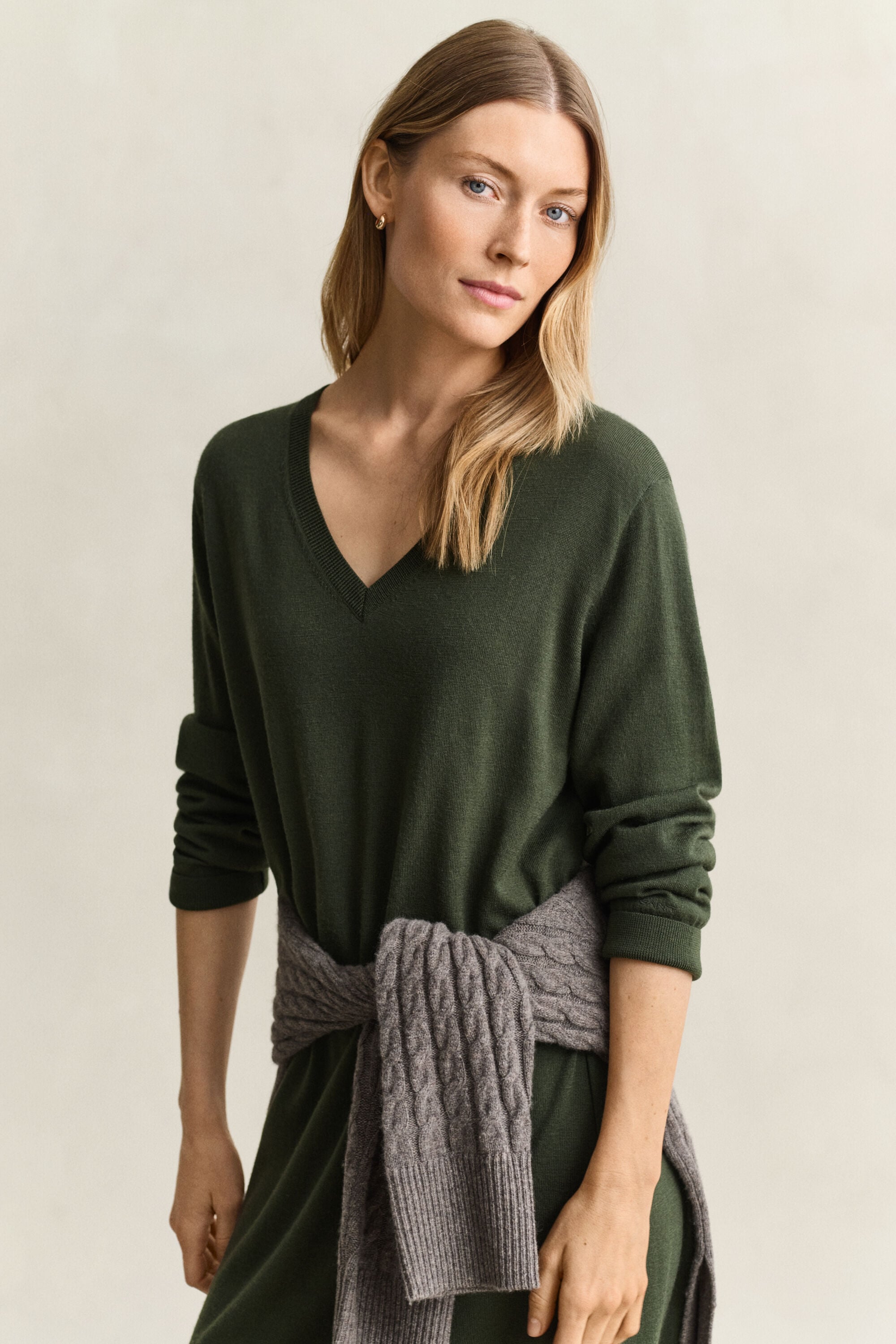 Vestido em lã de merino extrafina