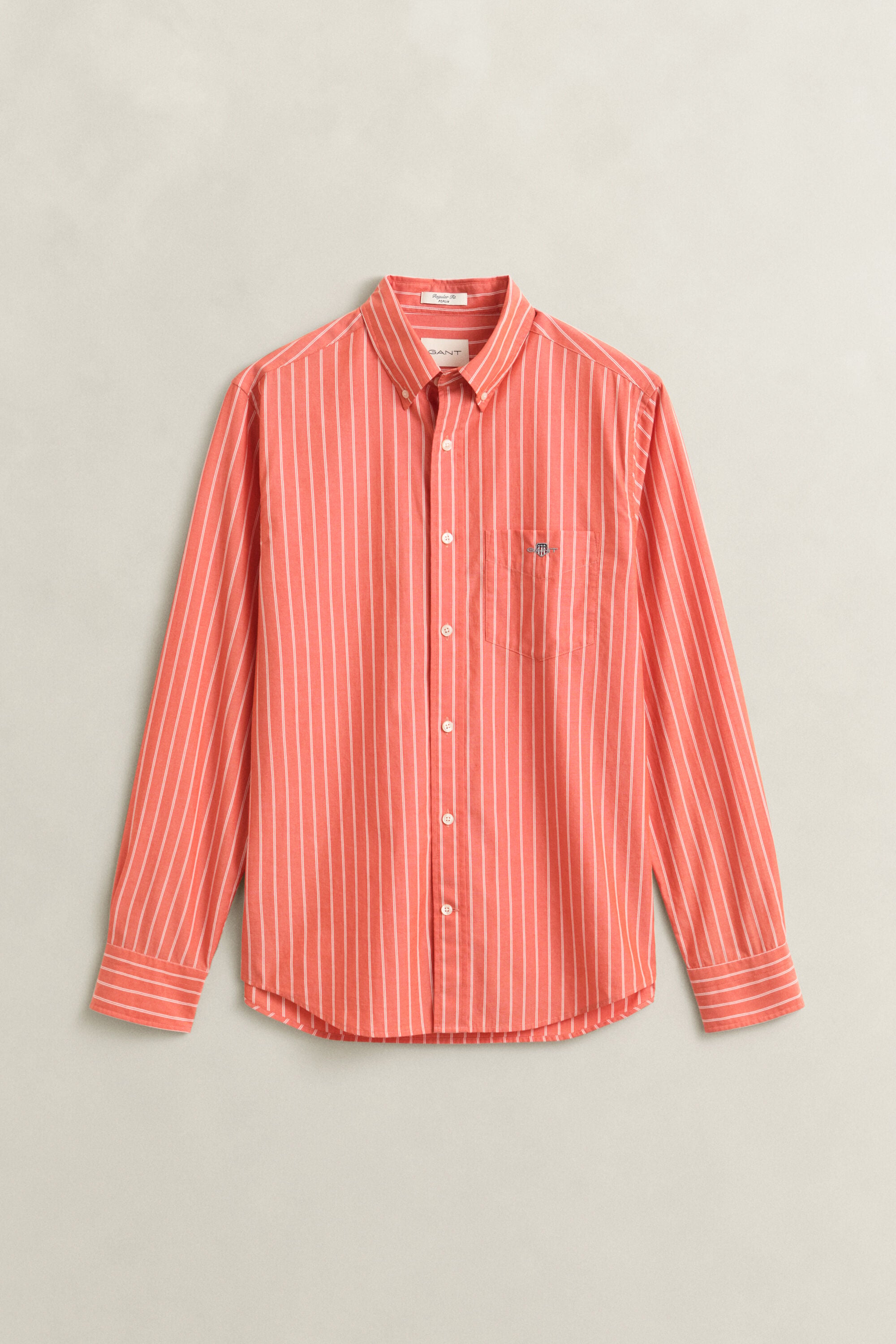 Camisa em popelina às riscas Classic